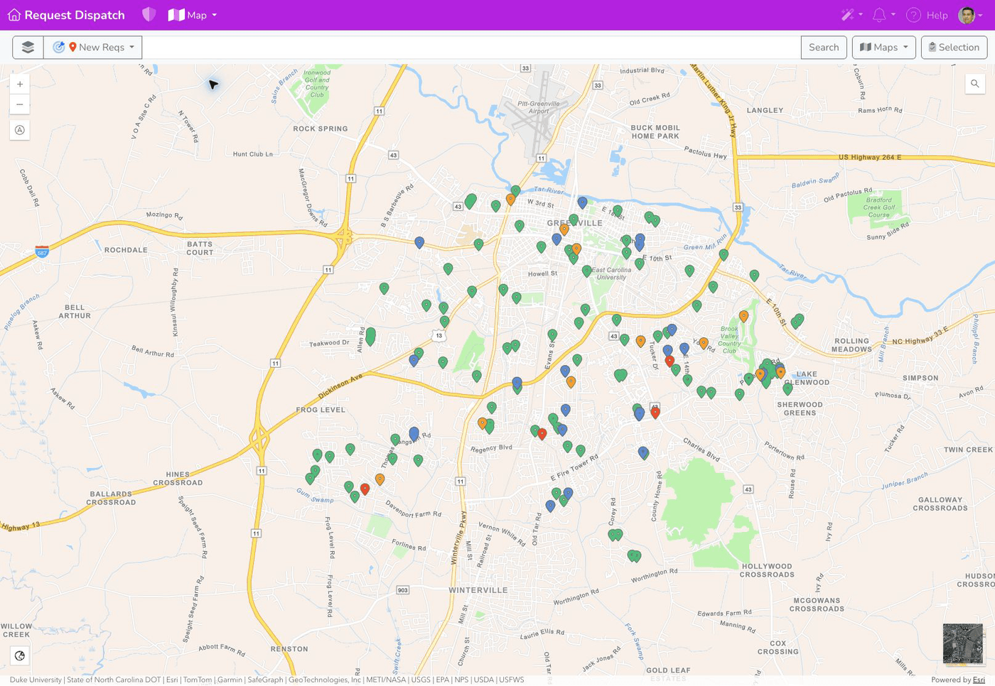 View of a Mavtrek Map Scene